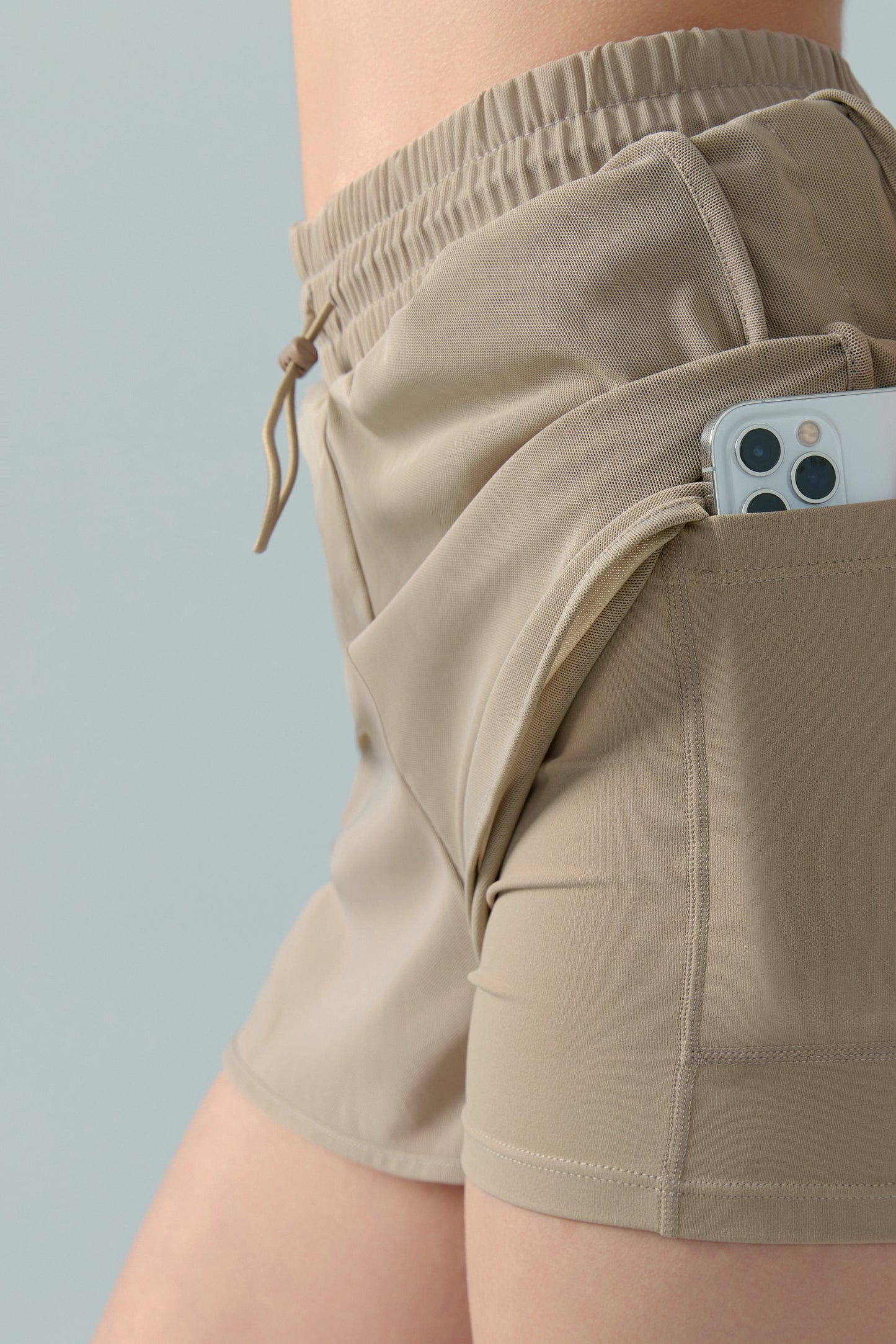 Layered Mesh Shorts CREAM - SWELLY