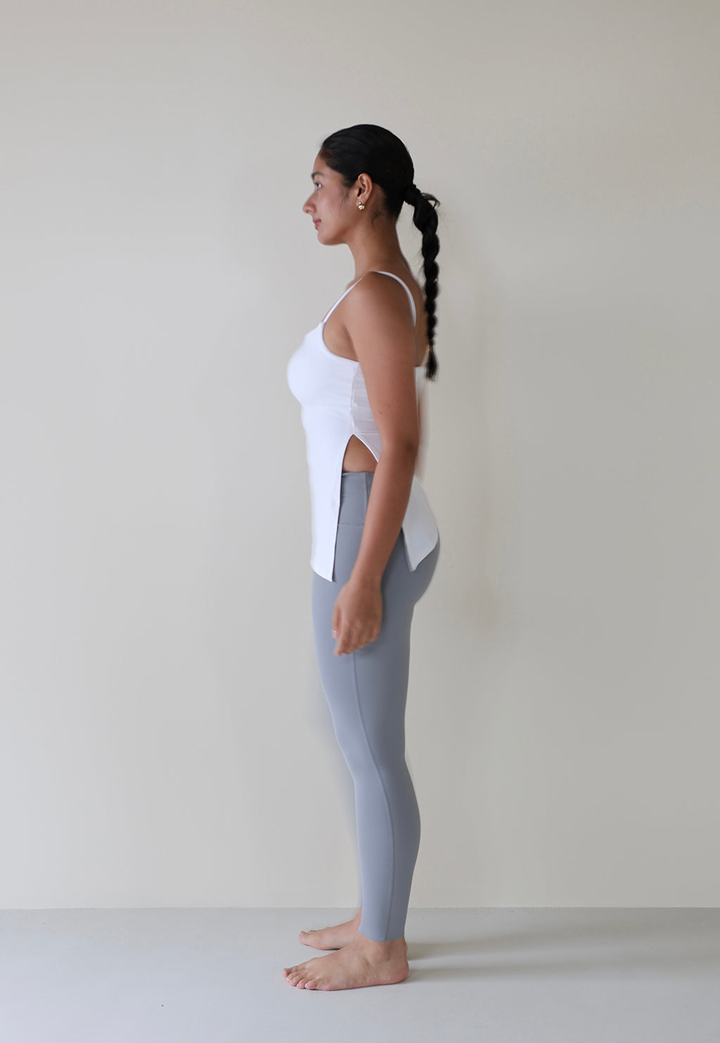 Strap Asymmetry Camisole SNOW - SWELLY