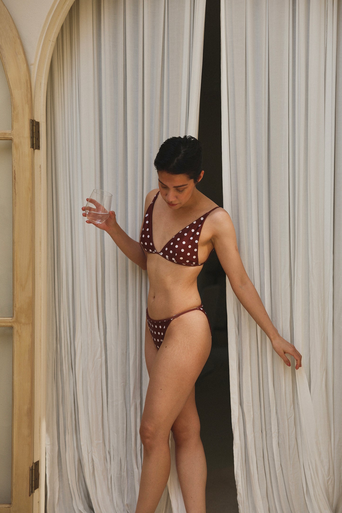 2Way High Leg Bottom CHOCO DOT - SWELLY