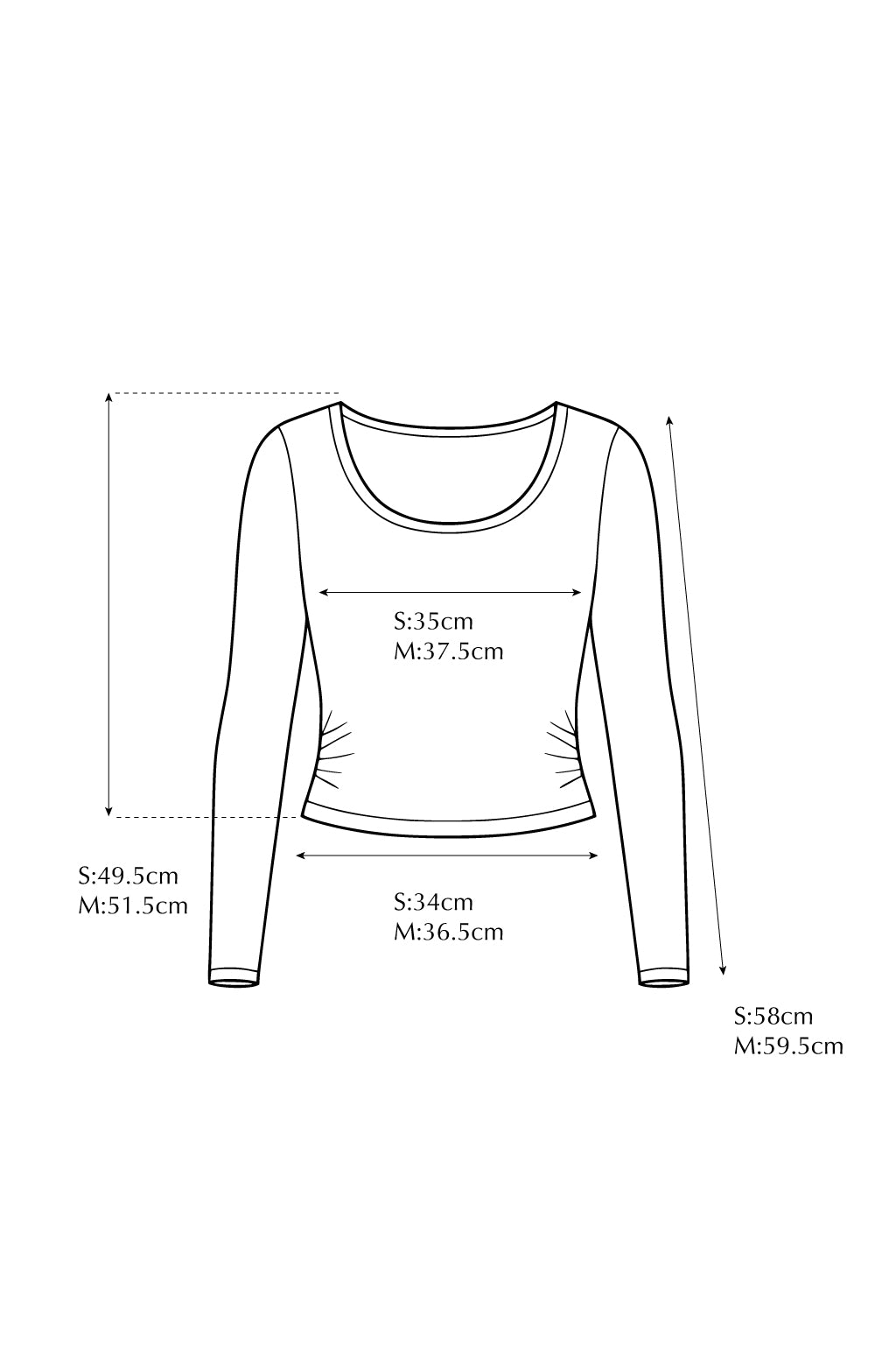 Smooth Gather Longsleeve BLACK