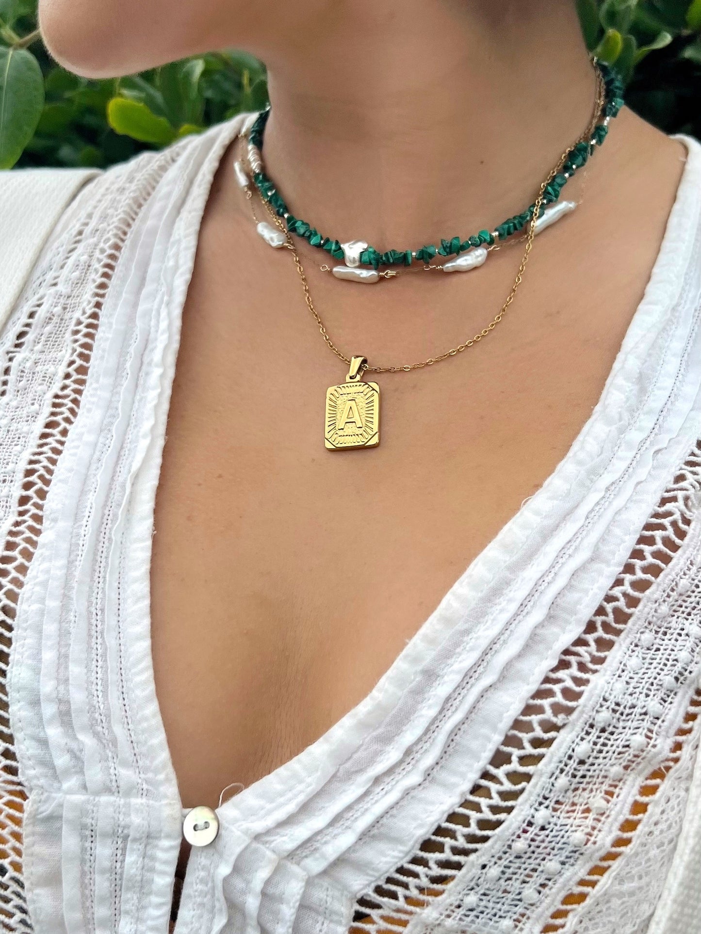Malachite Necklace - SWELLY