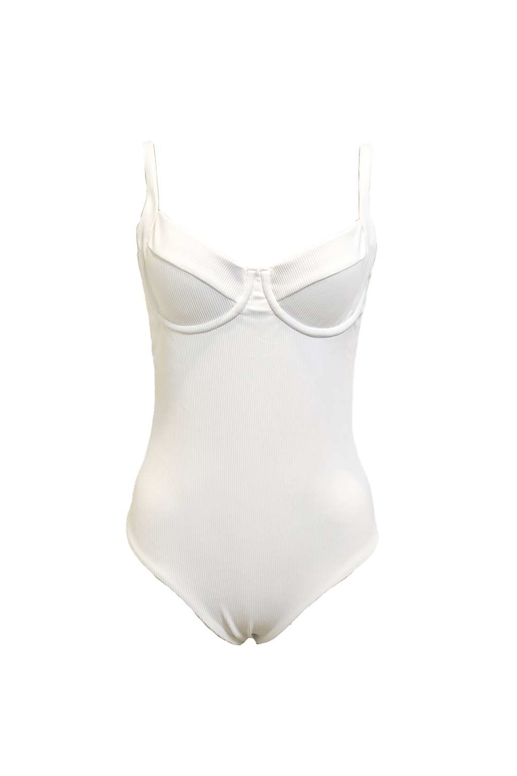 Rib Wire Onepiece-bikini milk - SWELLY ONLINE STORE