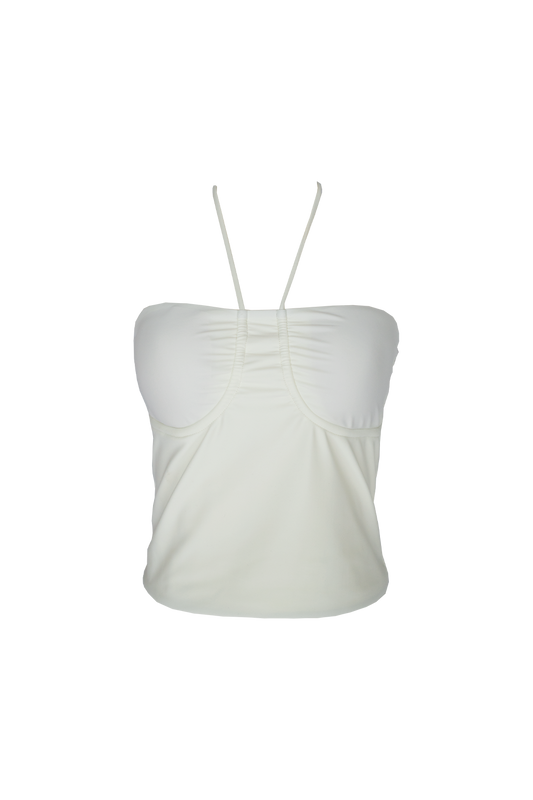 Halter Gather Top  SEASHELL - SWELLY