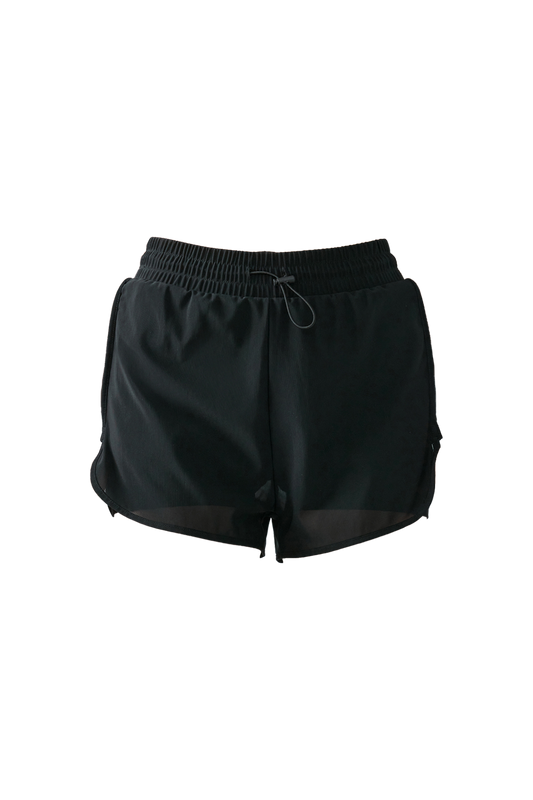 Layered Mesh Shorts BLACK - SWELLY