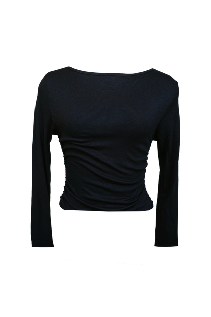 Smooth Gather Longsleeve BLACK