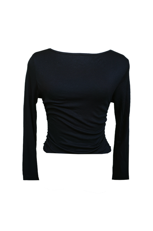 Smooth Gather Longsleeve BLACK