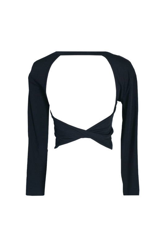 Back Twist Longsleeve BLACK - SWELLY
