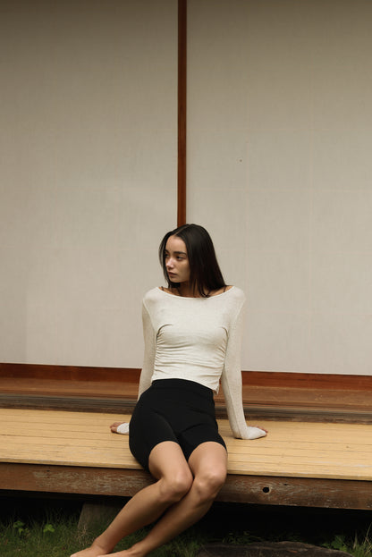 Smooth Gather Longsleeve CLOUD