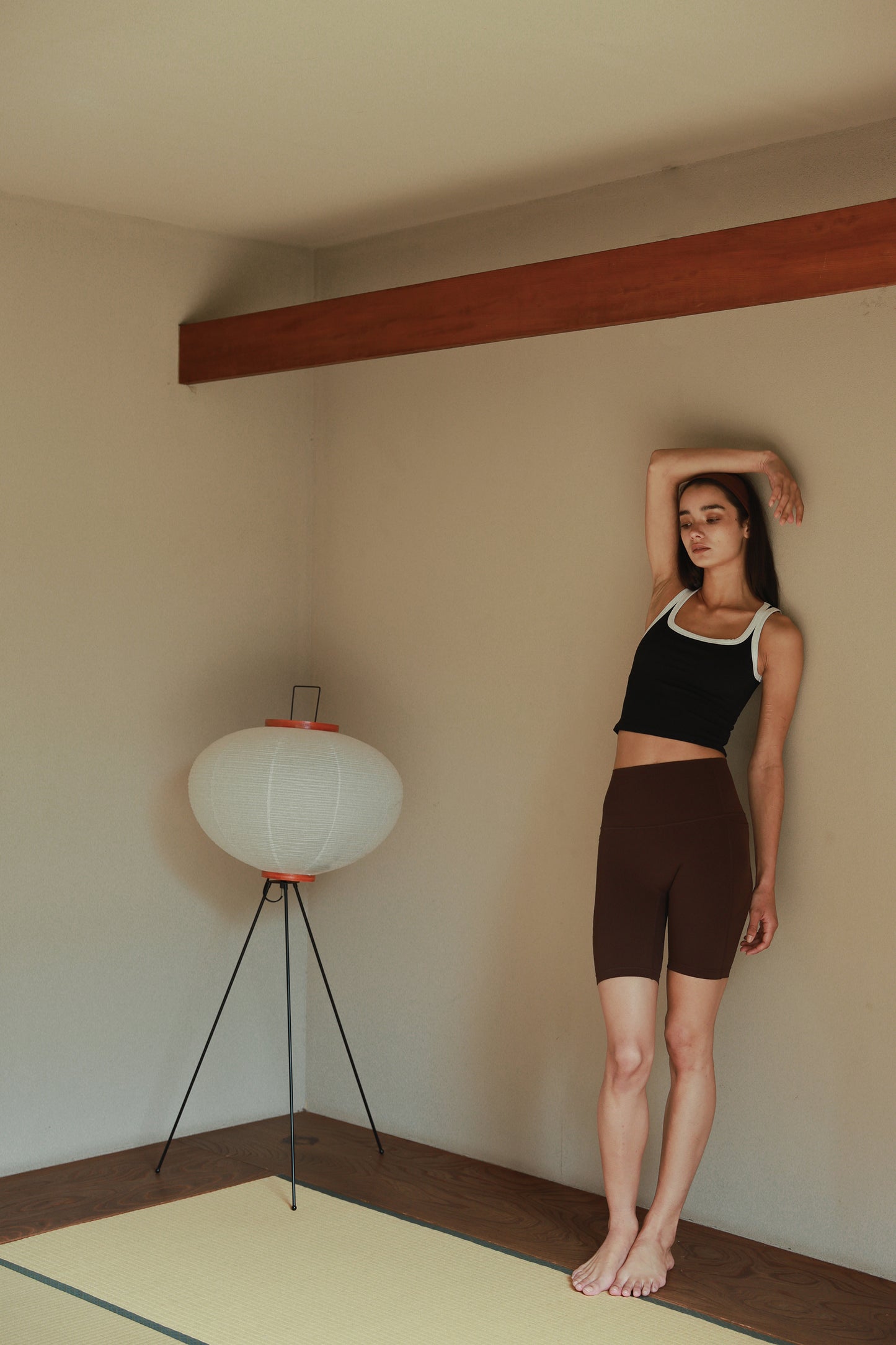 Stitch Square Neck Top BLACK