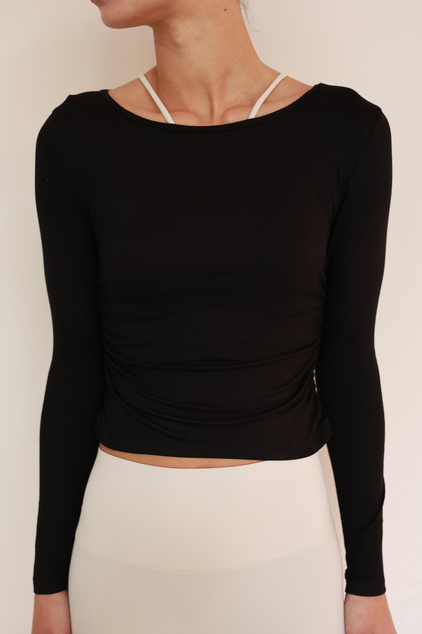 Smooth Gather Longsleeve BLACK