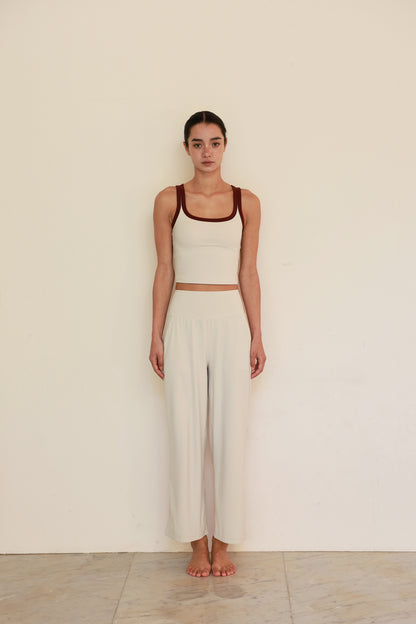 Stitch Square Neck Top MILK