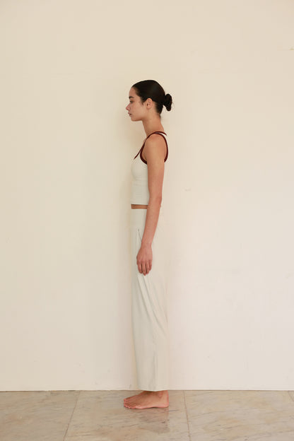 Stitch Square Neck Top MILK