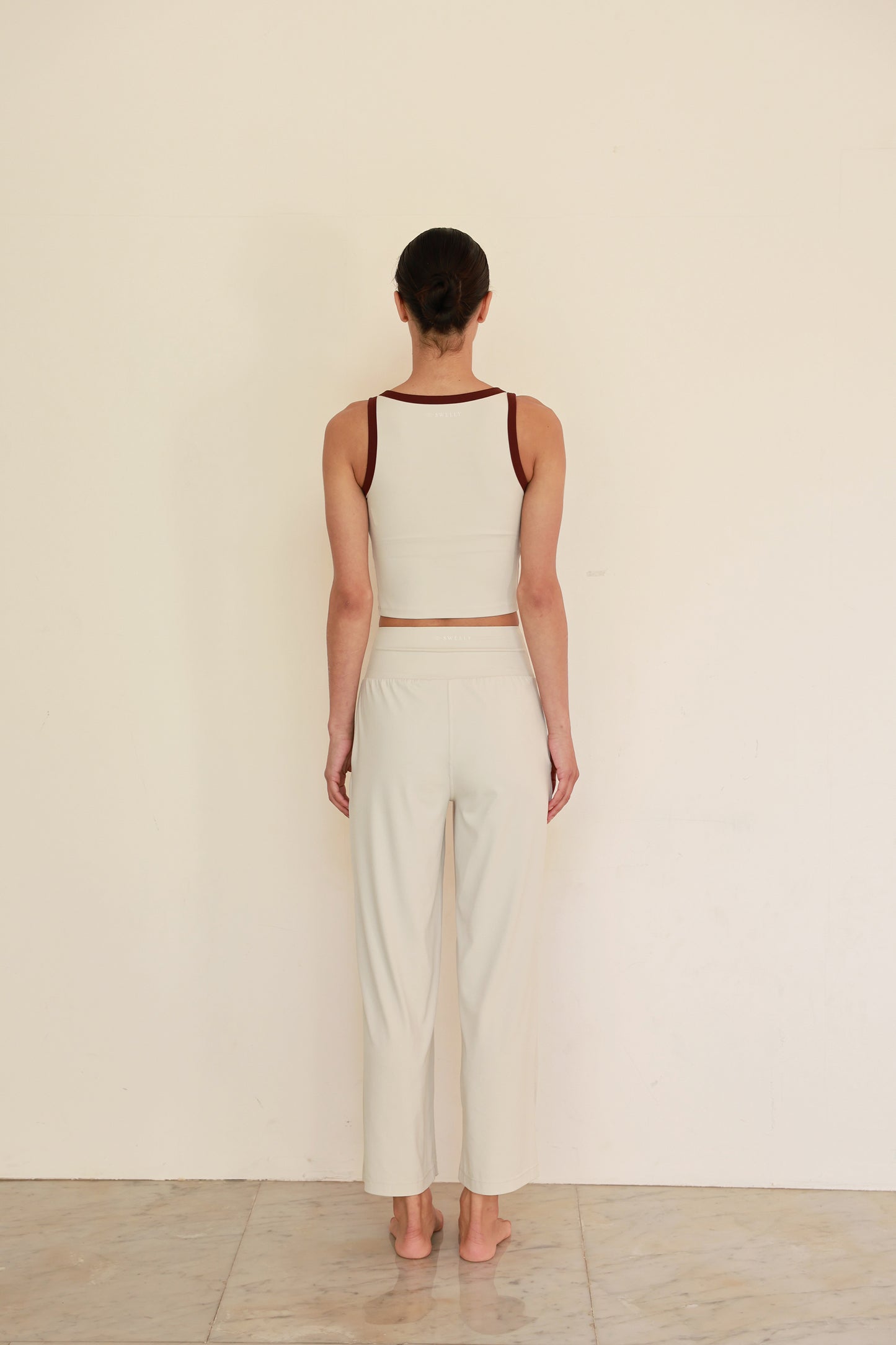 Stitch Square Neck Top MILK