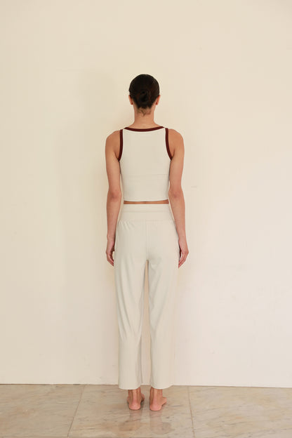 Stitch Square Neck Top MILK