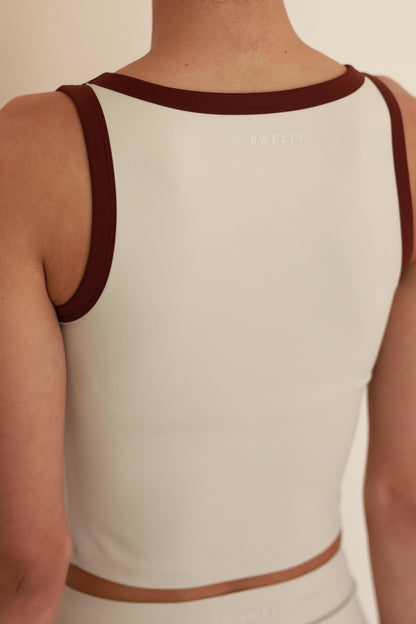 Stitch Square Neck Top MILK