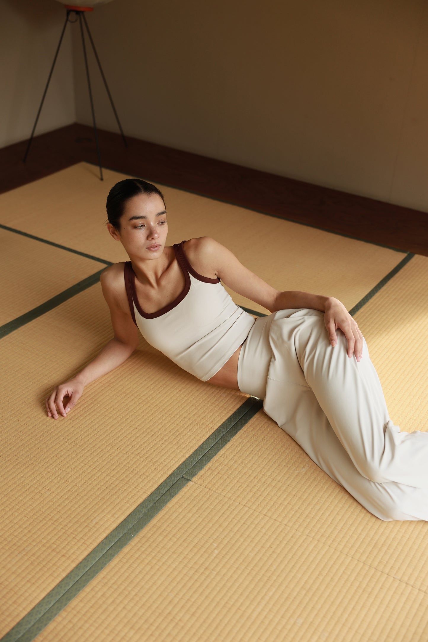 Stitch Square Neck Top MILK