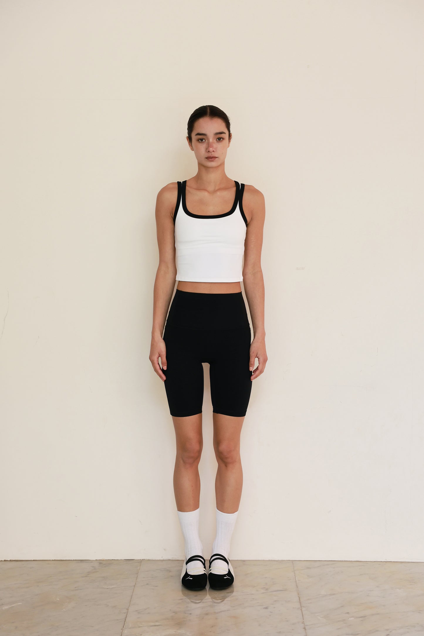 Stitch Square Neck Top SNOW