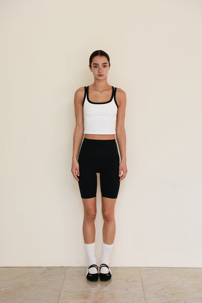 Stitch Square Neck Top SNOW