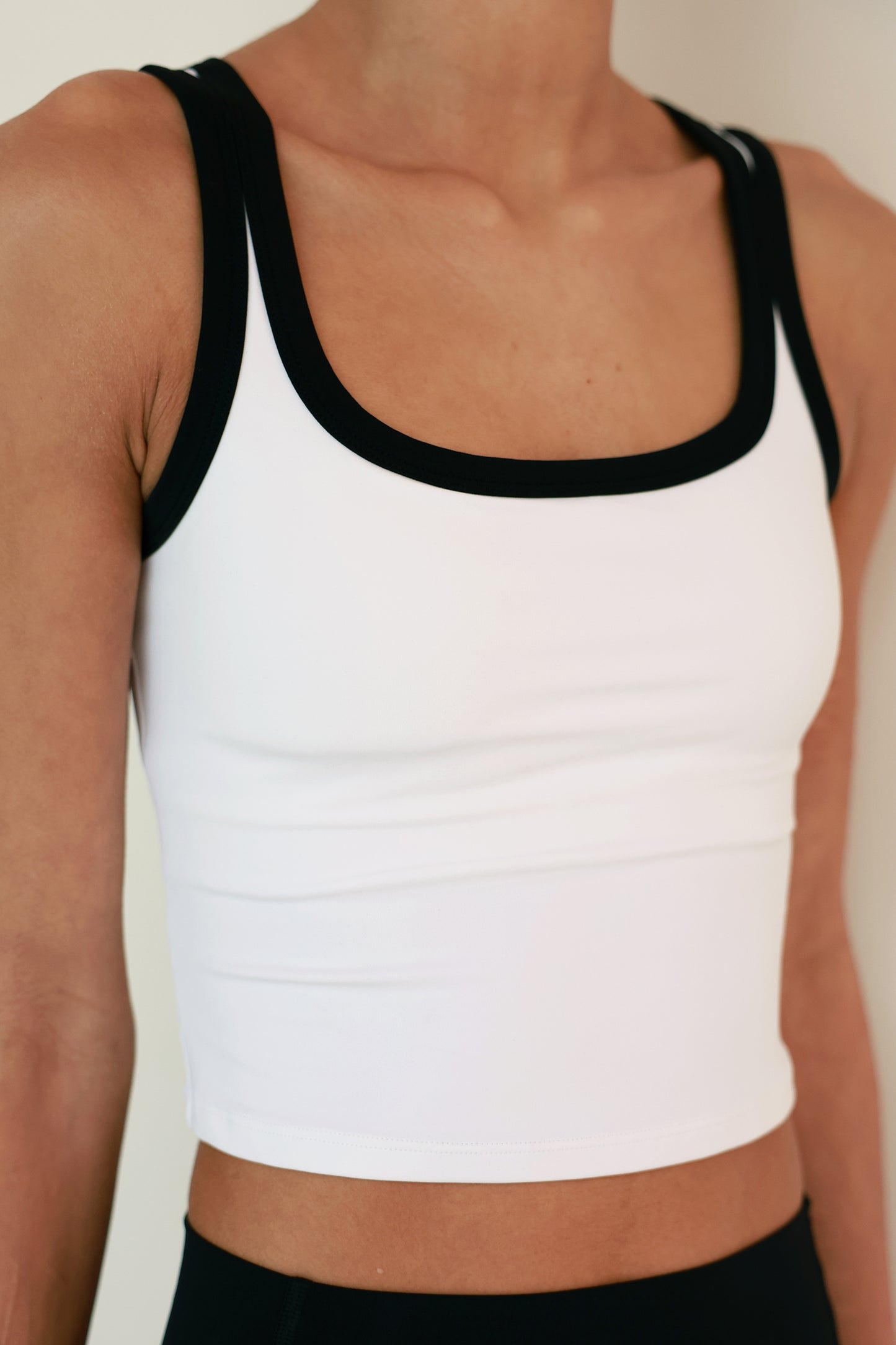 Stitch Square Neck Top SNOW