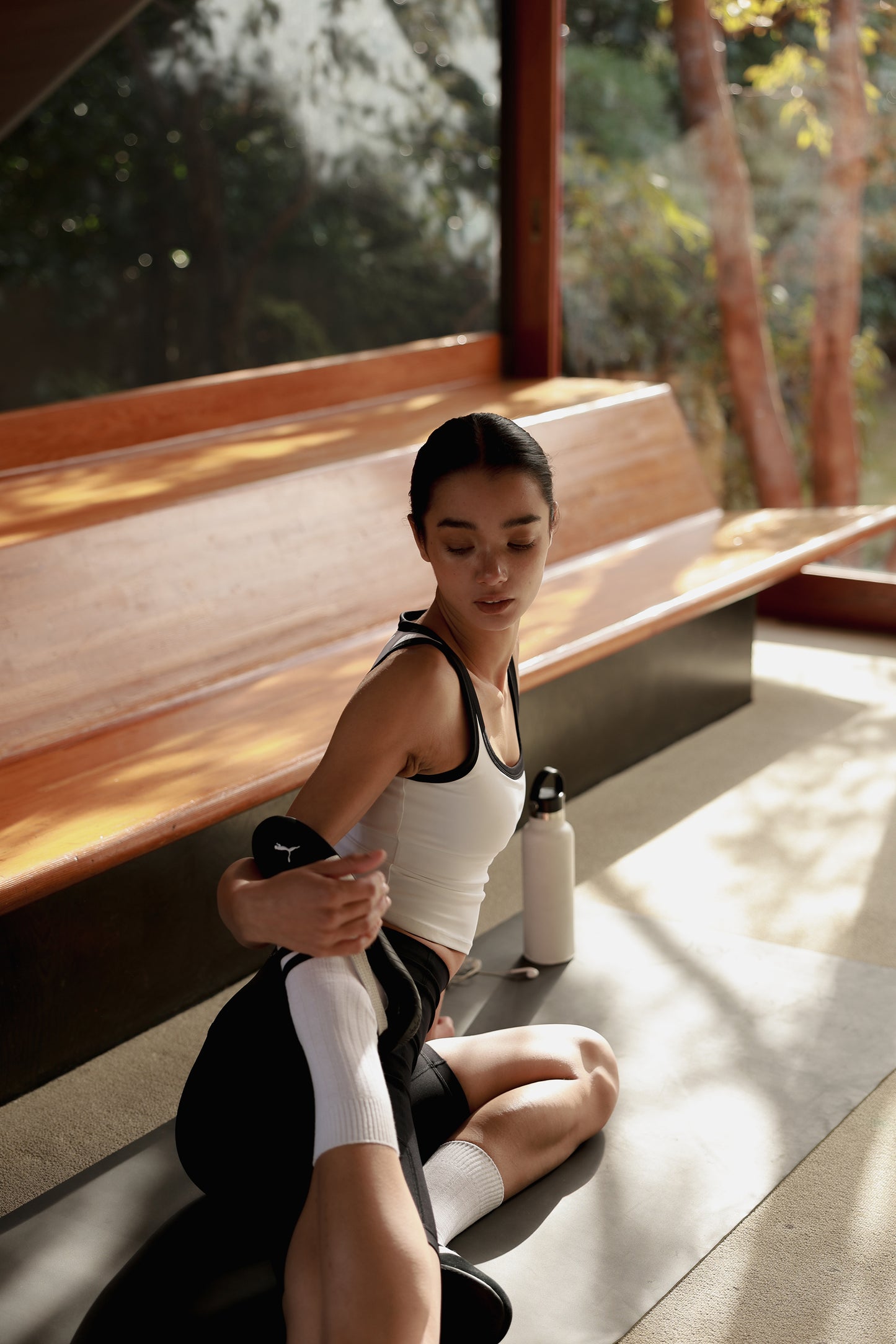 Stitch Square Neck Top SNOW