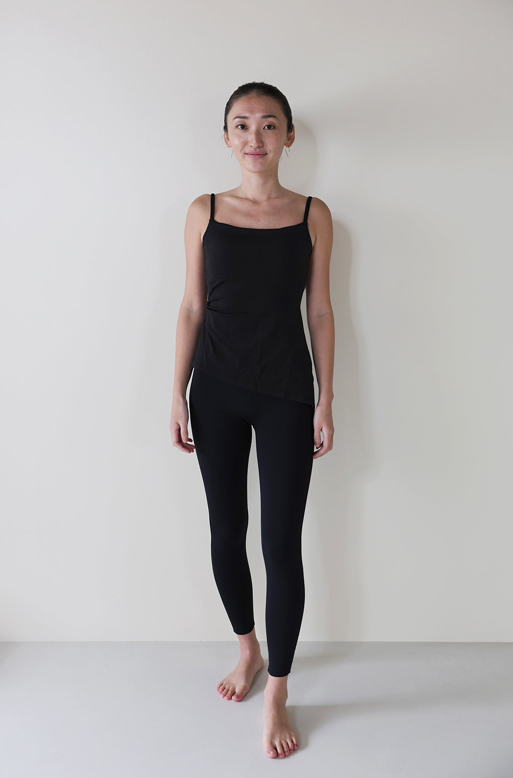 Strap Asymmetry Camisole BLACK - SWELLY
