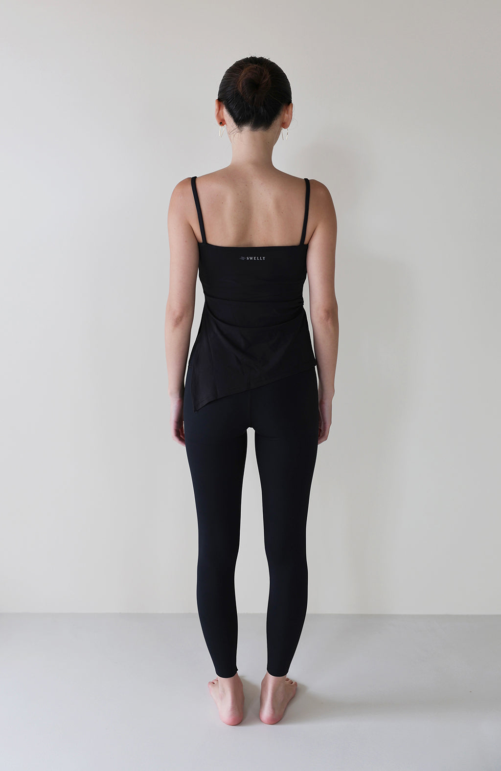 Strap Asymmetry Camisole BLACK - SWELLY