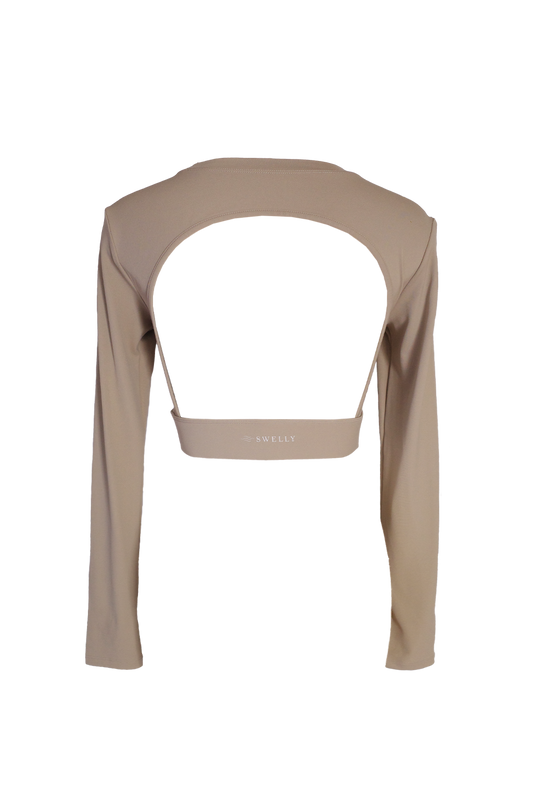 Back Open Longsleeve CREAM - SWELLY