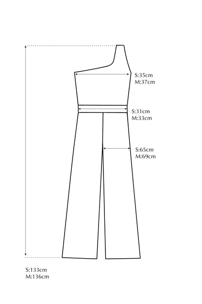 Oneshoulder All-in-one MILK - SWELLY