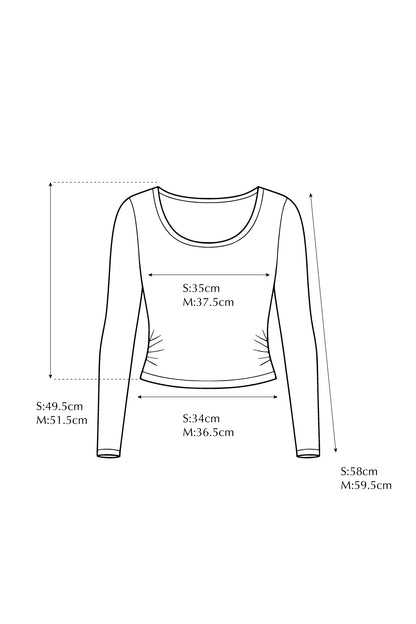 Smooth Gather Longsleeve BLACK