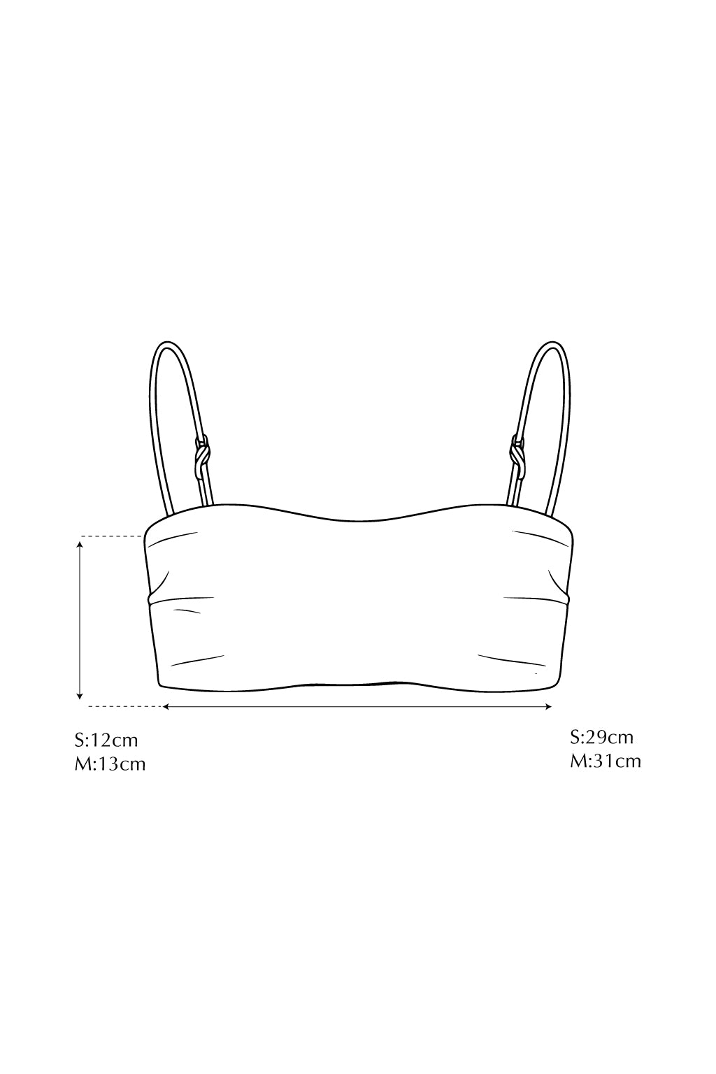 Bandeau Cross Top BLACKMOON