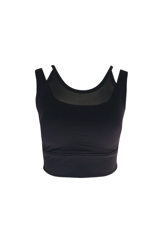 Strap Mesh Top BLACK - SWELLY