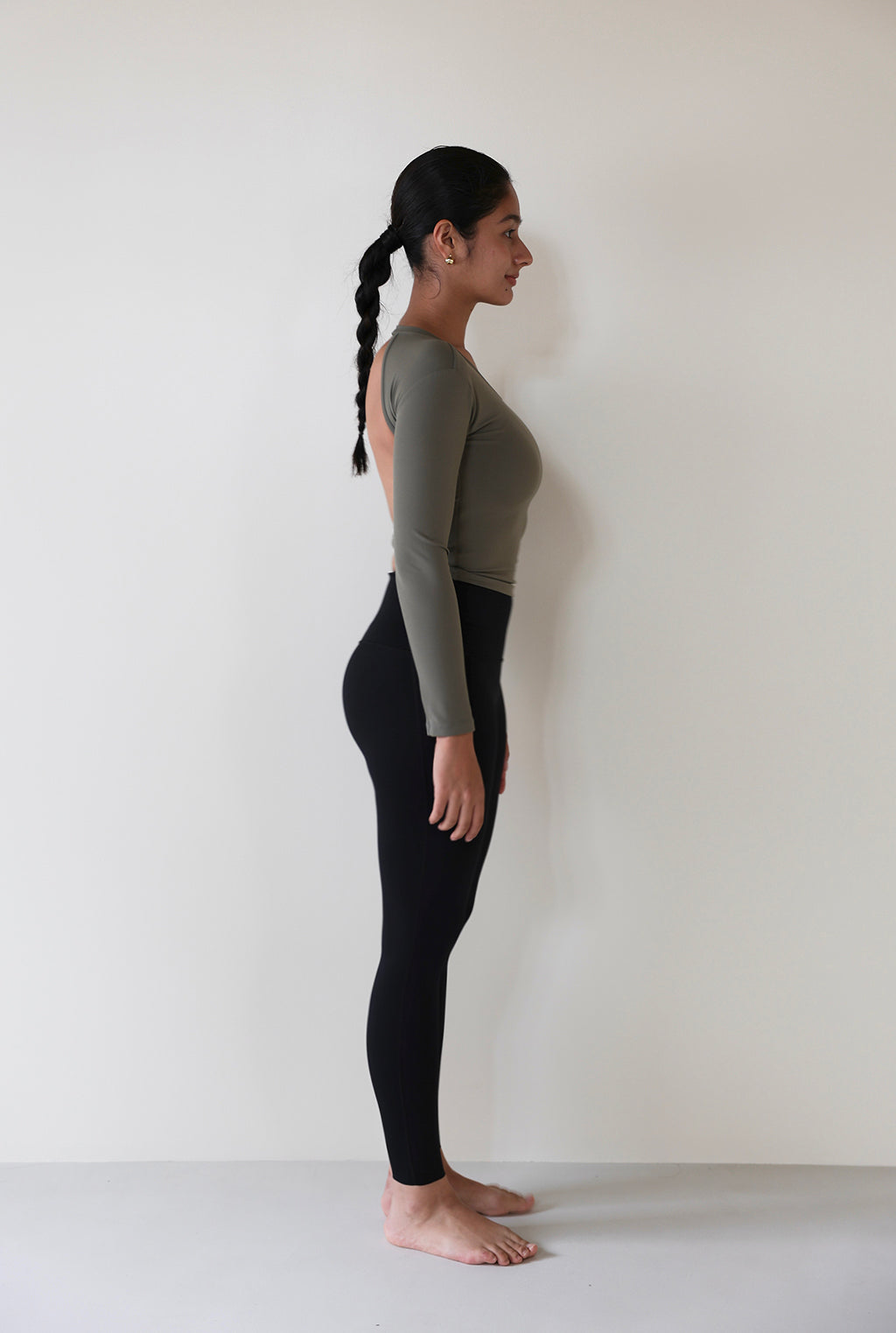 Back Twist Longsleeve OLIVE - SWELLY