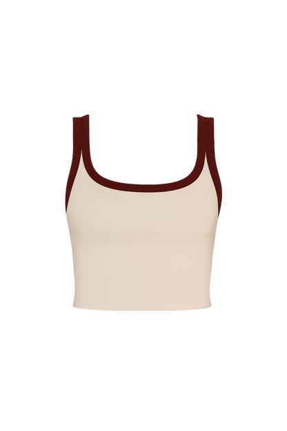 Stitch Square Neck Top MILK