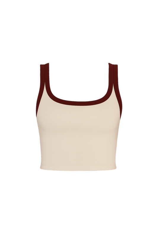 Stitch Square Neck Top MILK