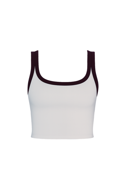 Stitch Square Neck Top SNOW