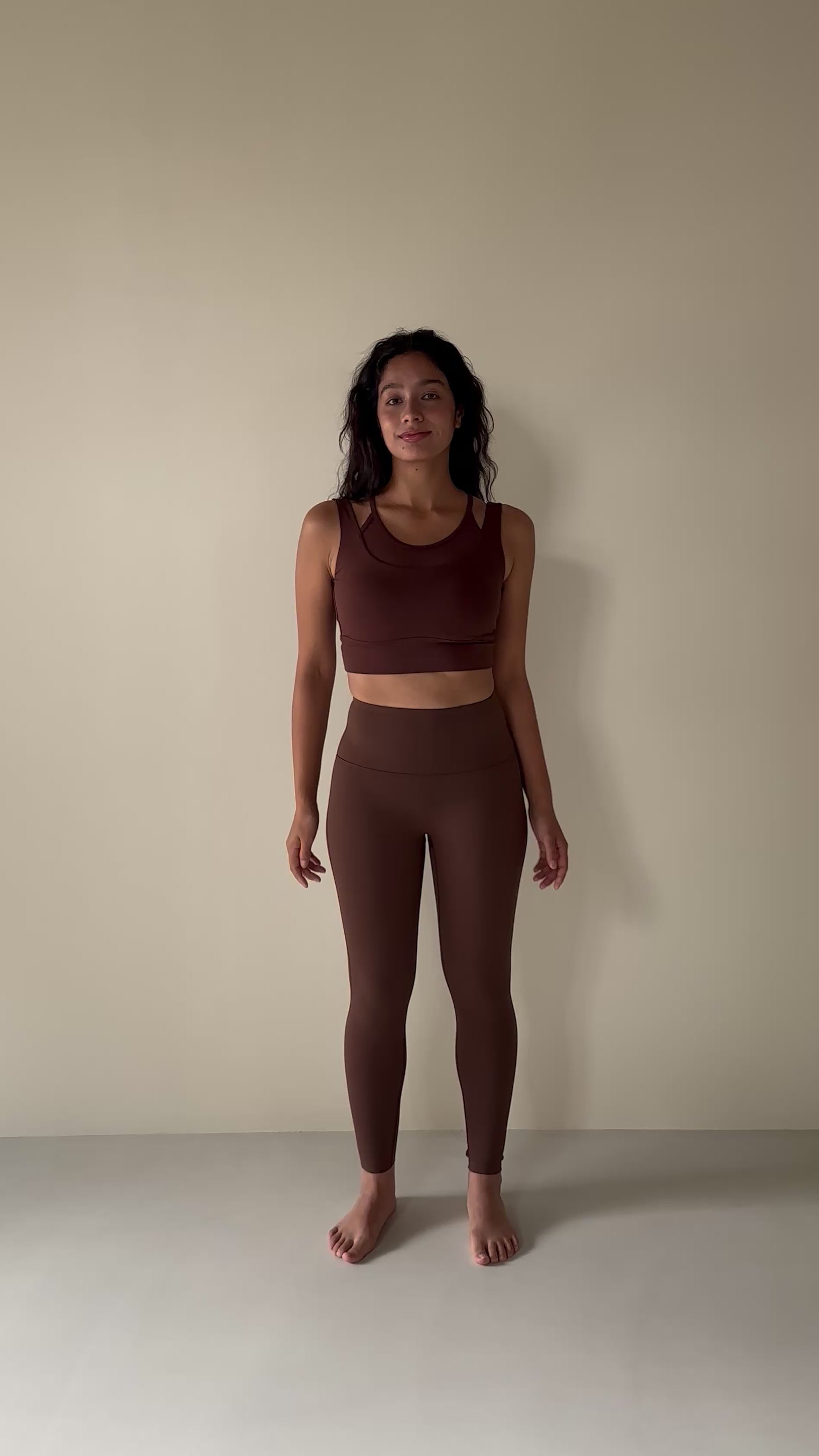 ストラップメッシュトップ KAKAO ピラティス ヨガウェア ブラトップ