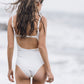 Rib Wire Onepiece-bikini milk - SWELLY ONLINE STORE