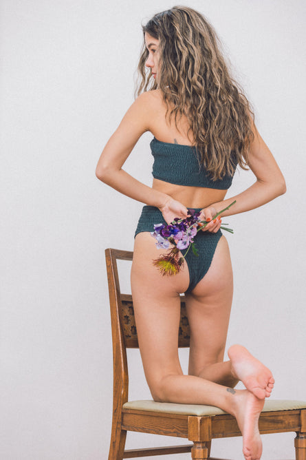 Sharing Bandeau Top nero×ampolla - SWELLY ONLINE STORE