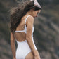Rib Wire Onepiece-bikini milk - SWELLY ONLINE STORE