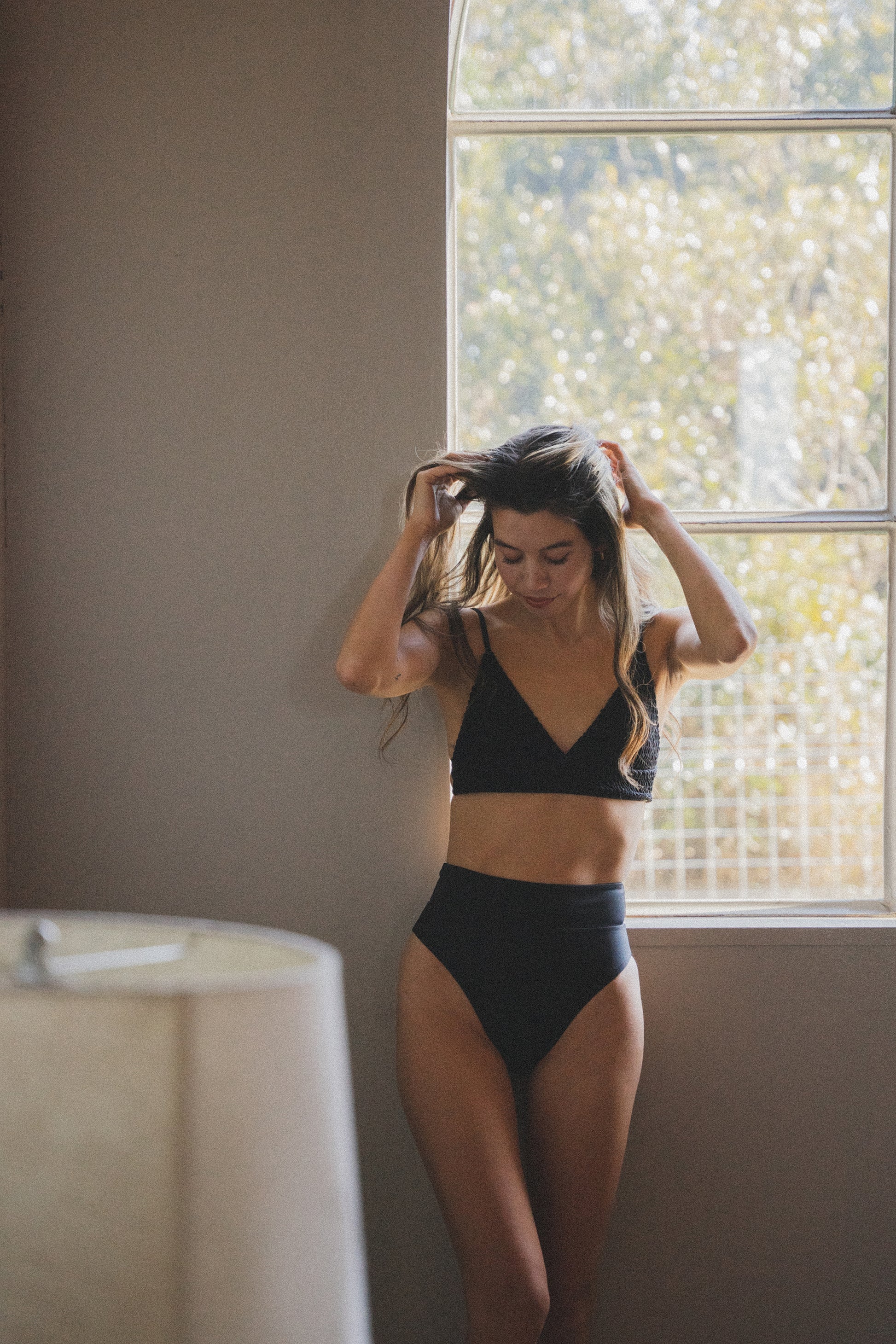 Highwaist Basic Bottom NERO - SWELLY ONLINE STORE