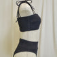 Sharing Highwaist Bottom nero×ampolla - Welina ONLINE STORE
