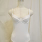 Rib Wire Onepiece-bikini milk - Welina ONLINE STORE