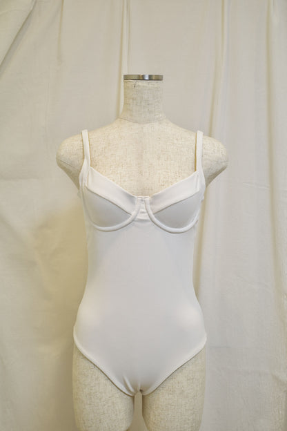 Rib Wire Onepiece-bikini milk - Welina ONLINE STORE