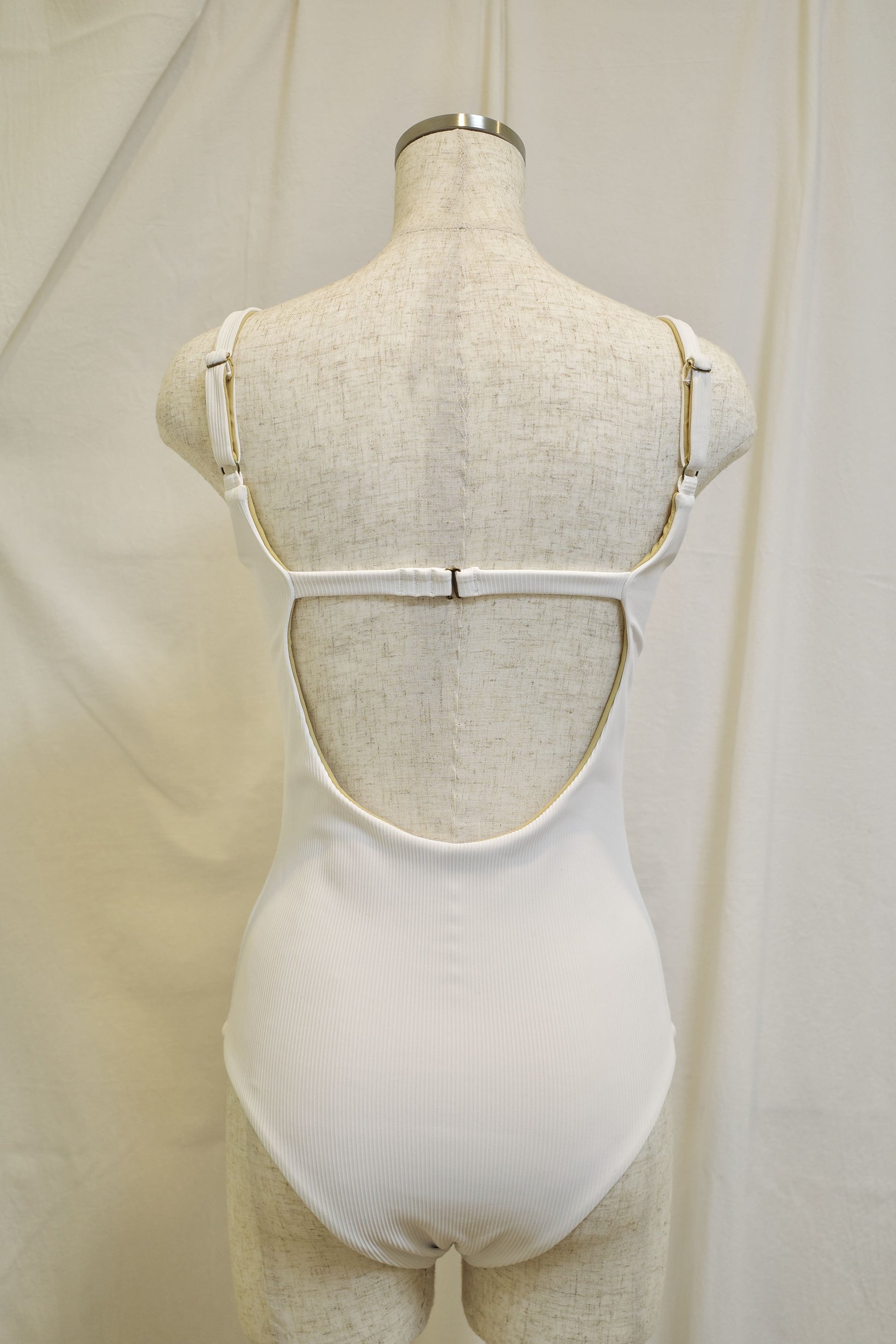 Rib Wire Onepiece-bikini milk - Welina ONLINE STORE