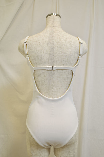 Rib Wire Onepiece-bikini milk - Welina ONLINE STORE
