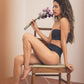 Sharing Highwaist Bottom nero×ampolla - SWELLY ONLINE STORE