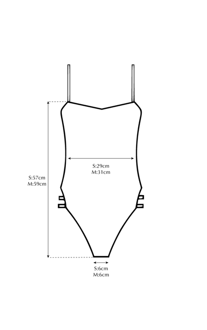 Back Open Basic Onepiece-Bikini illustion - SWELLY ONLINE STORE