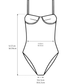 Rib Wire Onepiece-bikini milk - SWELLY ONLINE STORE